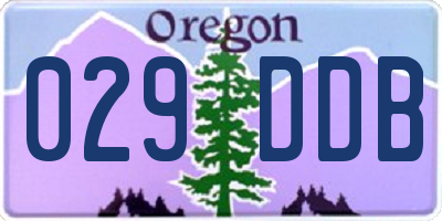 OR license plate 029DDB