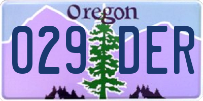 OR license plate 029DER