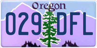 OR license plate 029DFL