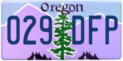 OR license plate 029DFP
