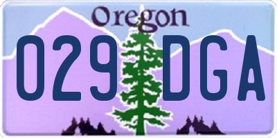 OR license plate 029DGA