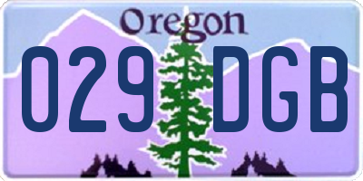 OR license plate 029DGB