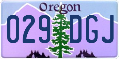 OR license plate 029DGJ