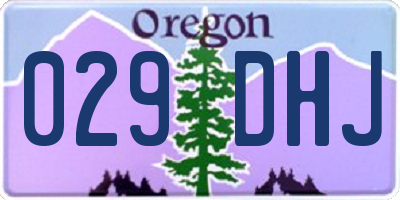 OR license plate 029DHJ
