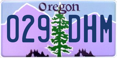 OR license plate 029DHM