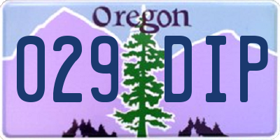 OR license plate 029DIP