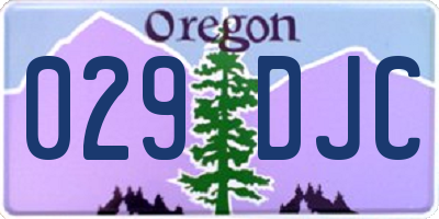 OR license plate 029DJC
