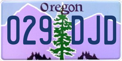 OR license plate 029DJD