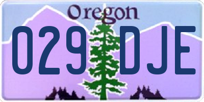 OR license plate 029DJE