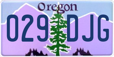 OR license plate 029DJG