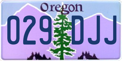 OR license plate 029DJJ