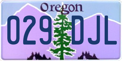 OR license plate 029DJL