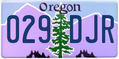 OR license plate 029DJR