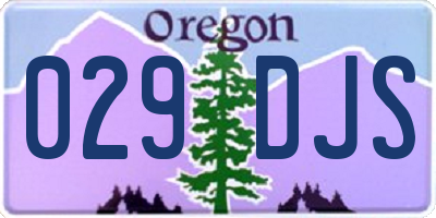 OR license plate 029DJS