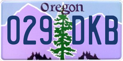 OR license plate 029DKB