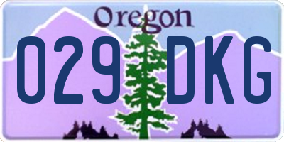 OR license plate 029DKG