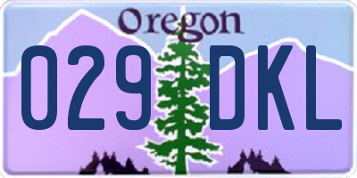 OR license plate 029DKL