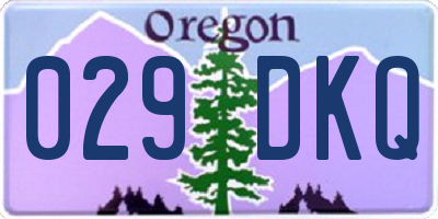 OR license plate 029DKQ