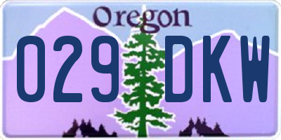 OR license plate 029DKW