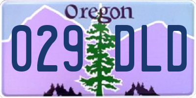 OR license plate 029DLD