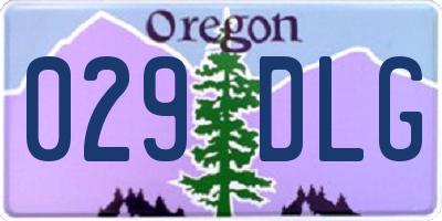 OR license plate 029DLG