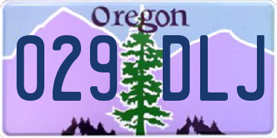 OR license plate 029DLJ