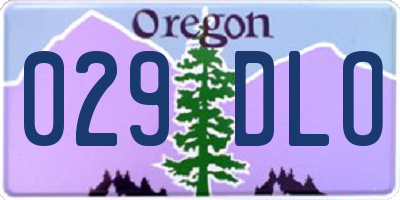 OR license plate 029DLO