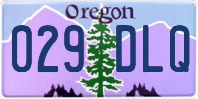 OR license plate 029DLQ