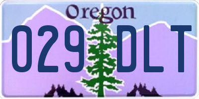 OR license plate 029DLT