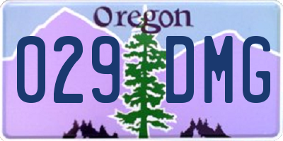 OR license plate 029DMG