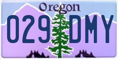 OR license plate 029DMY