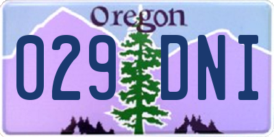 OR license plate 029DNI
