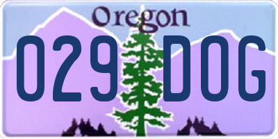 OR license plate 029DOG