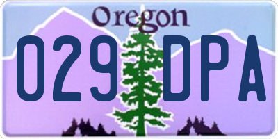 OR license plate 029DPA