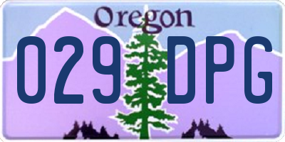 OR license plate 029DPG