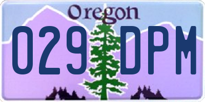 OR license plate 029DPM