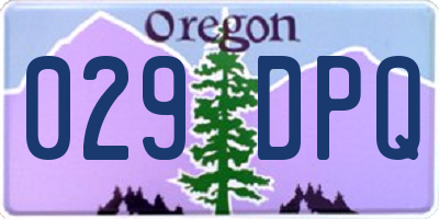 OR license plate 029DPQ