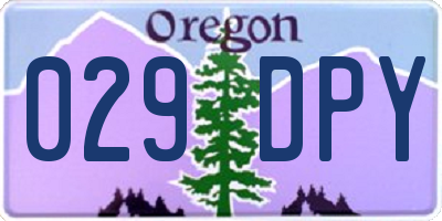 OR license plate 029DPY
