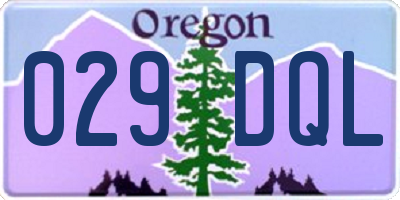 OR license plate 029DQL