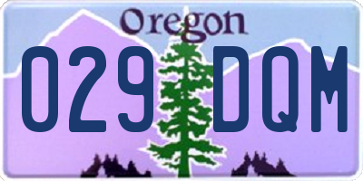 OR license plate 029DQM
