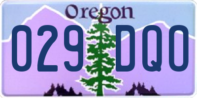 OR license plate 029DQO