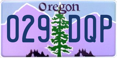 OR license plate 029DQP