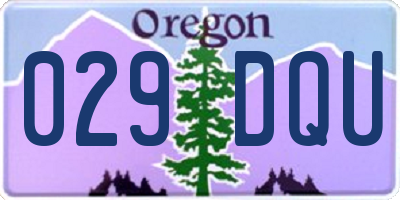 OR license plate 029DQU