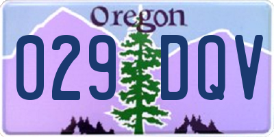 OR license plate 029DQV