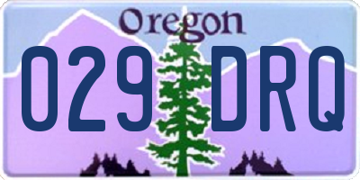 OR license plate 029DRQ