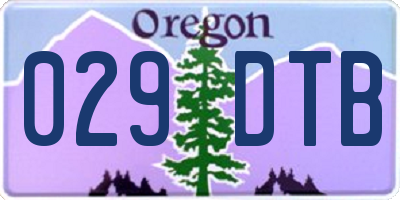 OR license plate 029DTB