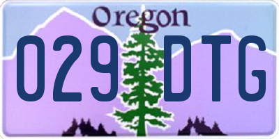 OR license plate 029DTG