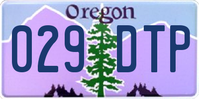 OR license plate 029DTP