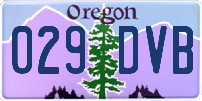OR license plate 029DVB