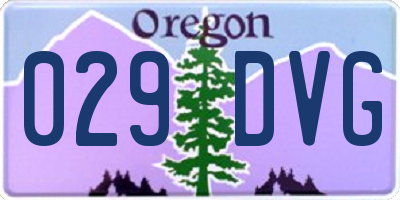 OR license plate 029DVG